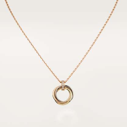 [Olivia Jewelry]TRINITY NECKLACE GOLD  DIAMONDS