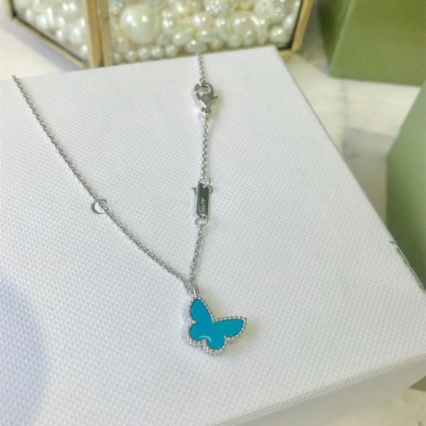 [Olivia Jewelry]BUTTERFLY TURQUOISE BUTTERFLY BRACELET SILVER