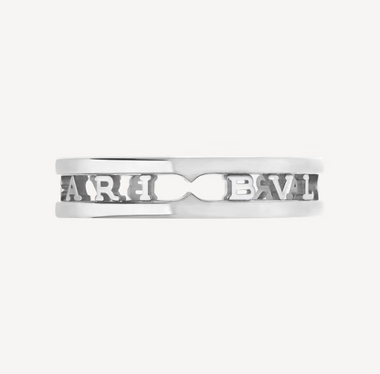 [OLIVIA]ZERO 1 ONE-BAND WITH OPENWORK LOGO SPIRAL RING