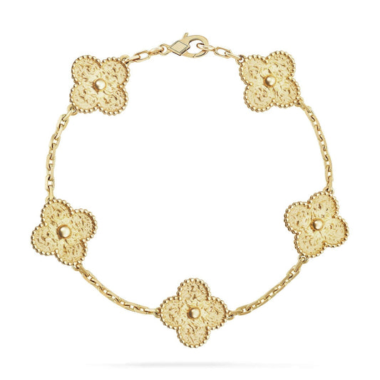 [Olivia JW]CLOVER 5 MOTIFS BRONZING BRACELET