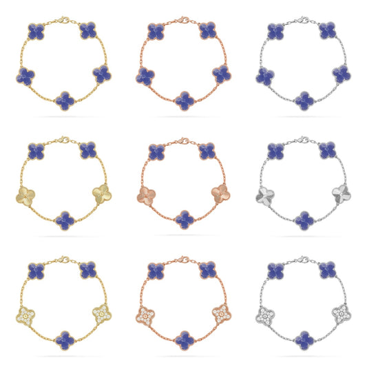 [Olivia Jewelry]CLOVER 5 MOTIF BLUE VEINS BRACELET COLLECTION