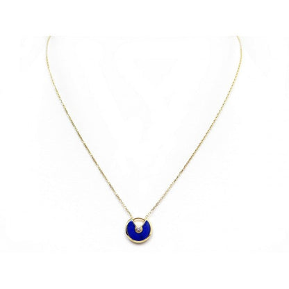 [Olivia Jewelry]AMULETTE ROSE GOLD AGATE NECKLACE