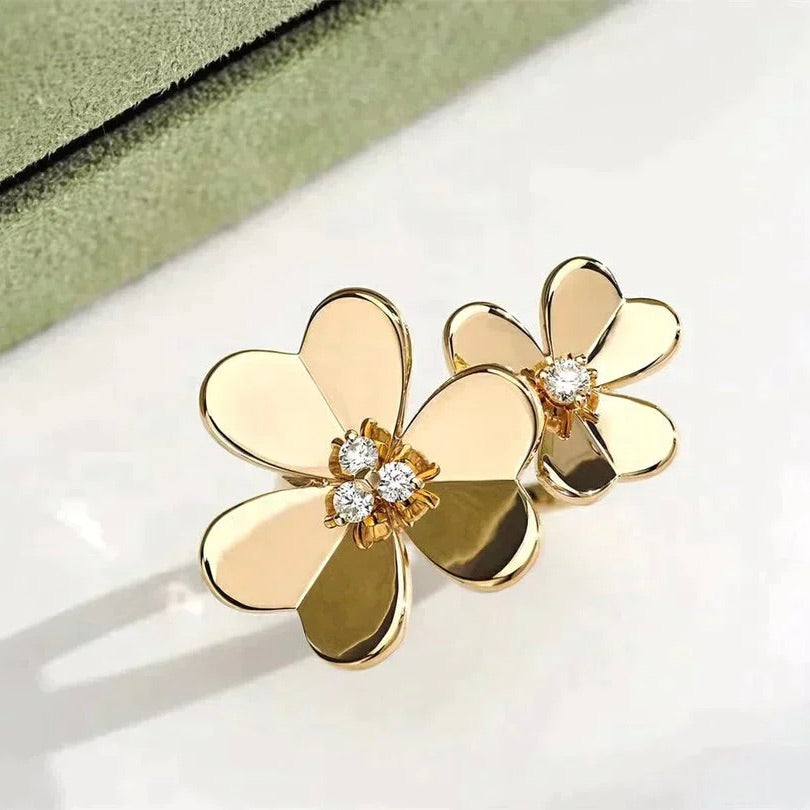 [Olivia Jewelry]CLOVER COMOS GOLD DIAMOND RING