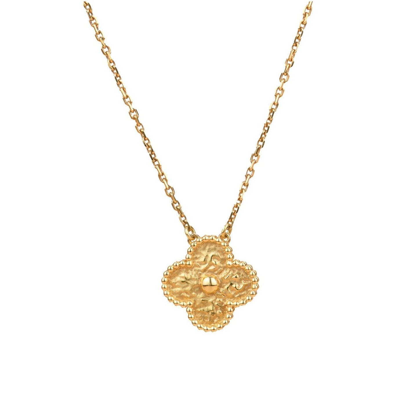 [Olivia Jewelry]CLOVER 15MM  BRONZING NECKLACE