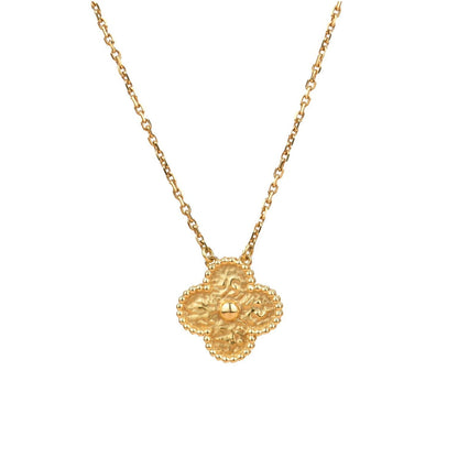 [Olivia Jewelry]CLOVER 15MM  BRONZING NECKLACE