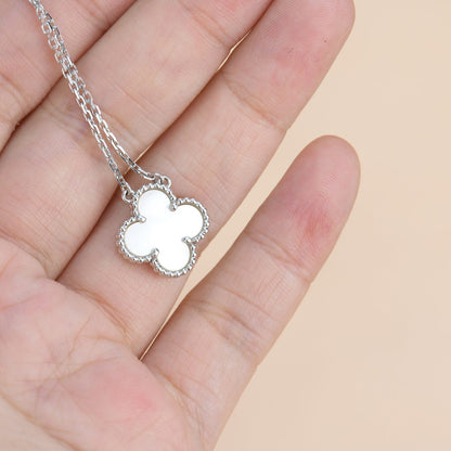 [Olivia Jewelry]CLOVER  15MM WHITE MOTHER-OF-PEARL SILVER