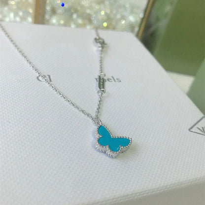 [Olivia Jewelry]BUTTERFLY TURQUOISE BUTTERFLY BRACELET SILVER