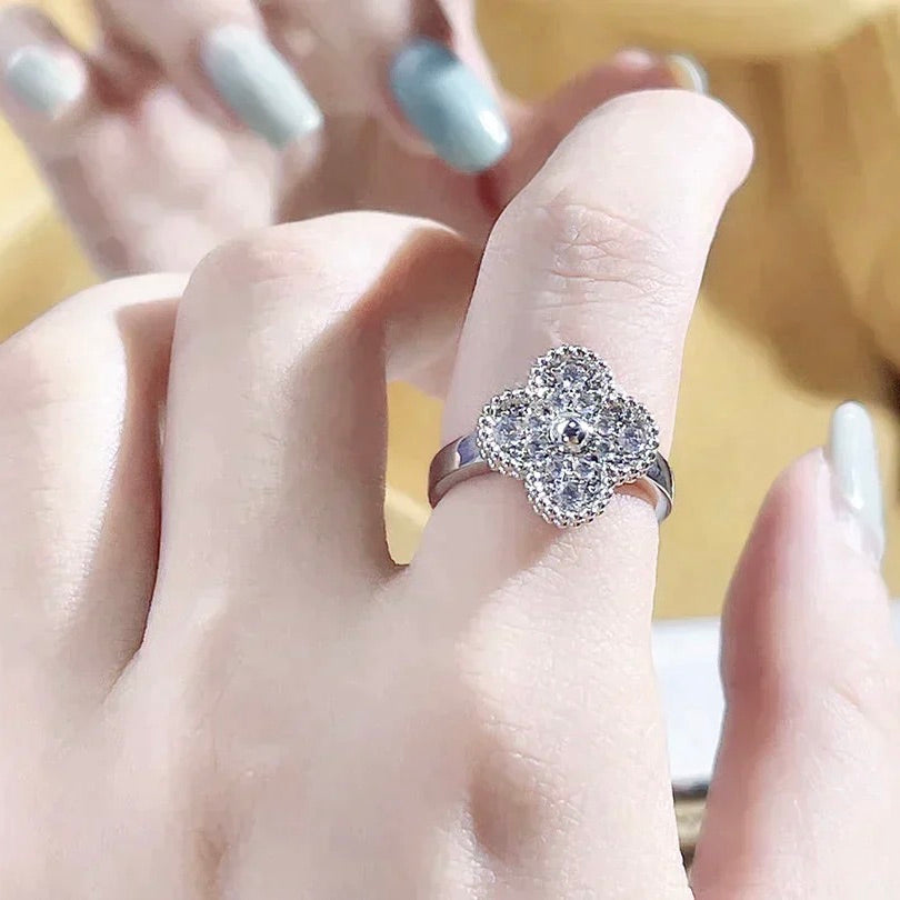 [Olivia Jewelry]CLOVER DIAMOND RING
