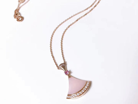 [OLIVIA]DREAM NECKLACE PINK MOP DIAMOND