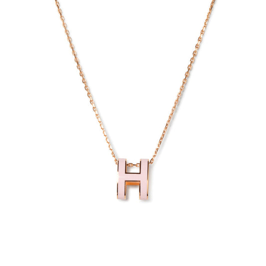 [Olivia Jewelry]POP H PEDANT PINK GOLD