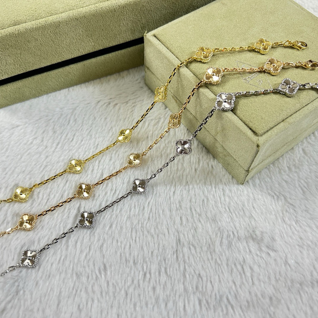[Olivia JW]CLOVER 6 MOTIF DIAMOND BRACELET