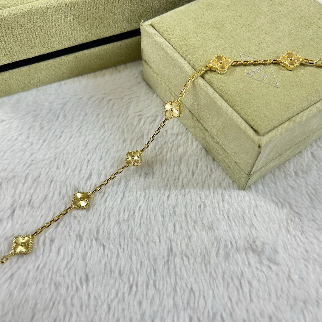 [Olivia JW]CLOVER 6 MOTIF DIAMOND BRACELET
