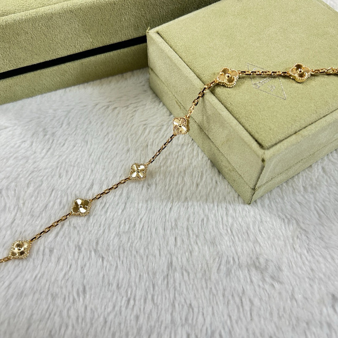 [Olivia JW]CLOVER 6 MOTIF DIAMOND BRACELET