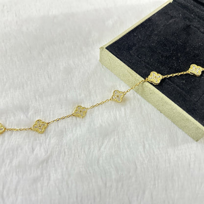 [Olivia JW]CLOVER 6 MOTIF DIAMOND BRACELET