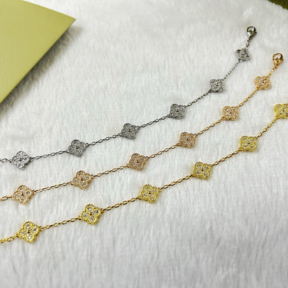 [Olivia JW]CLOVER 6 MOTIF DIAMOND BRACELET