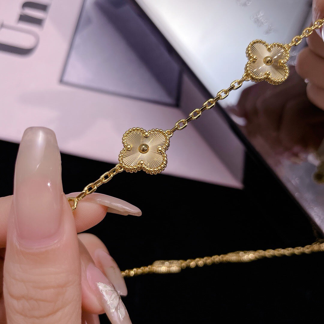 [Olivia Jewelry]CLOVER 10 MOTIFS LASER NECKLACE