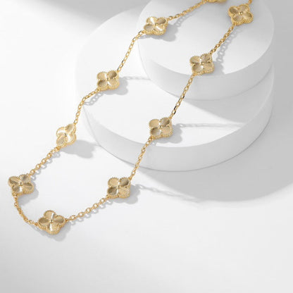 [Olivia Jewelry]CLOVER 10 MOTIFS LASER NECKLACE