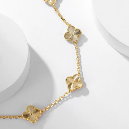 [Olivia Jewelry]CLOVER 10 MOTIFS LASER NECKLACE