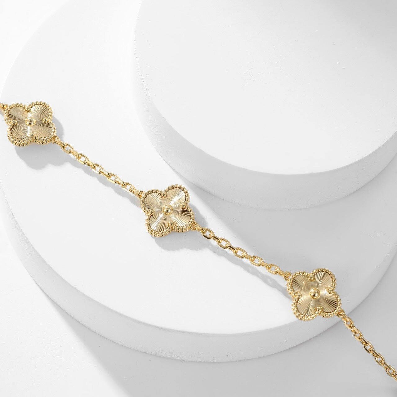 [Olivia Jewelry]CLOVER 10 MOTIFS LASER NECKLACE