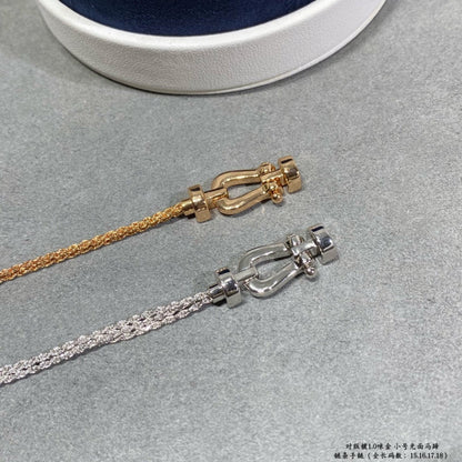 [Olivia Jewelry]FORCE SMALL HORSESHOE  DIAMOND CHAIN ROPE BRACELET
