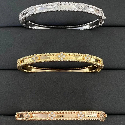 [Olivia Jewelry]CLOVER BRACELET 4MM DIAMONDS