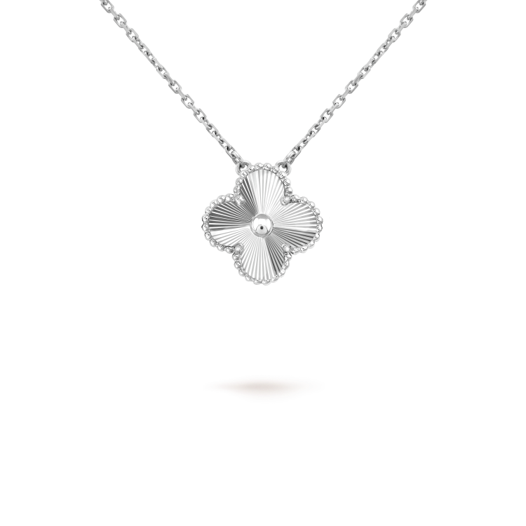 [Olivia Jewelry]CLOVER 15MM LASER NECKLACE SILVER