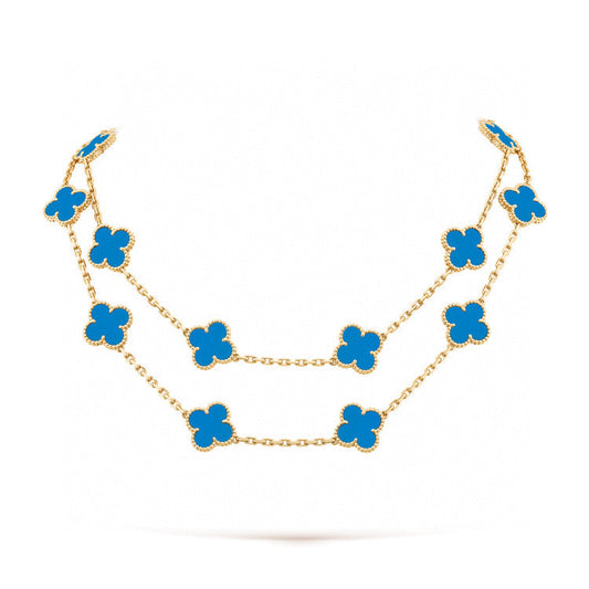 [Olivia Jewelry]CLOVER 20 MOTIFS TURQUOISE GOLD