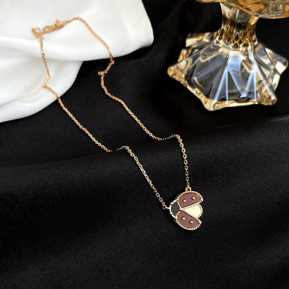 [Olivia Jewelry]LUCKY  CARNELIANS LADYBUG NECKLACE