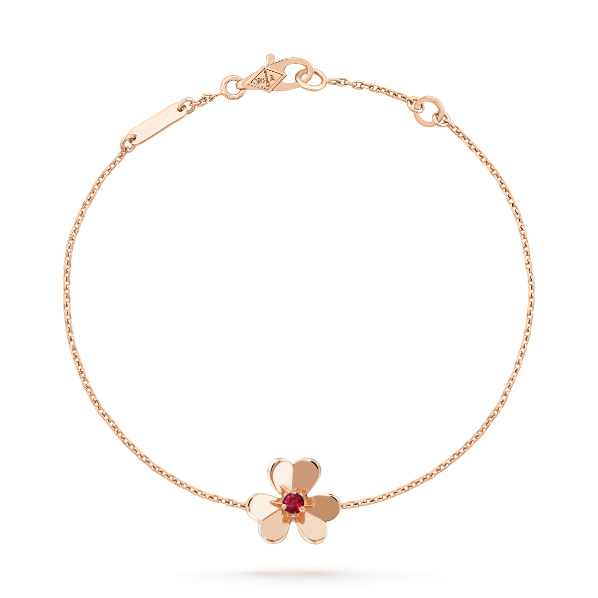 [Olivia Jewelry]FRIVOLE GOLD FLOWER PINK MALACHITE BRACELET