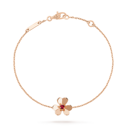 [Olivia Jewelry]FRIVOLE GOLD FLOWER PINK MALACHITE BRACELET
