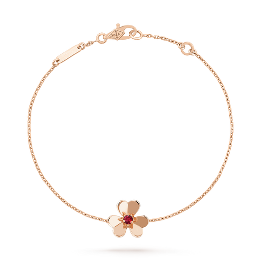 [Olivia Jewelry]FRIVOLE GOLD FLOWER PINK MALACHITE BRACELET
