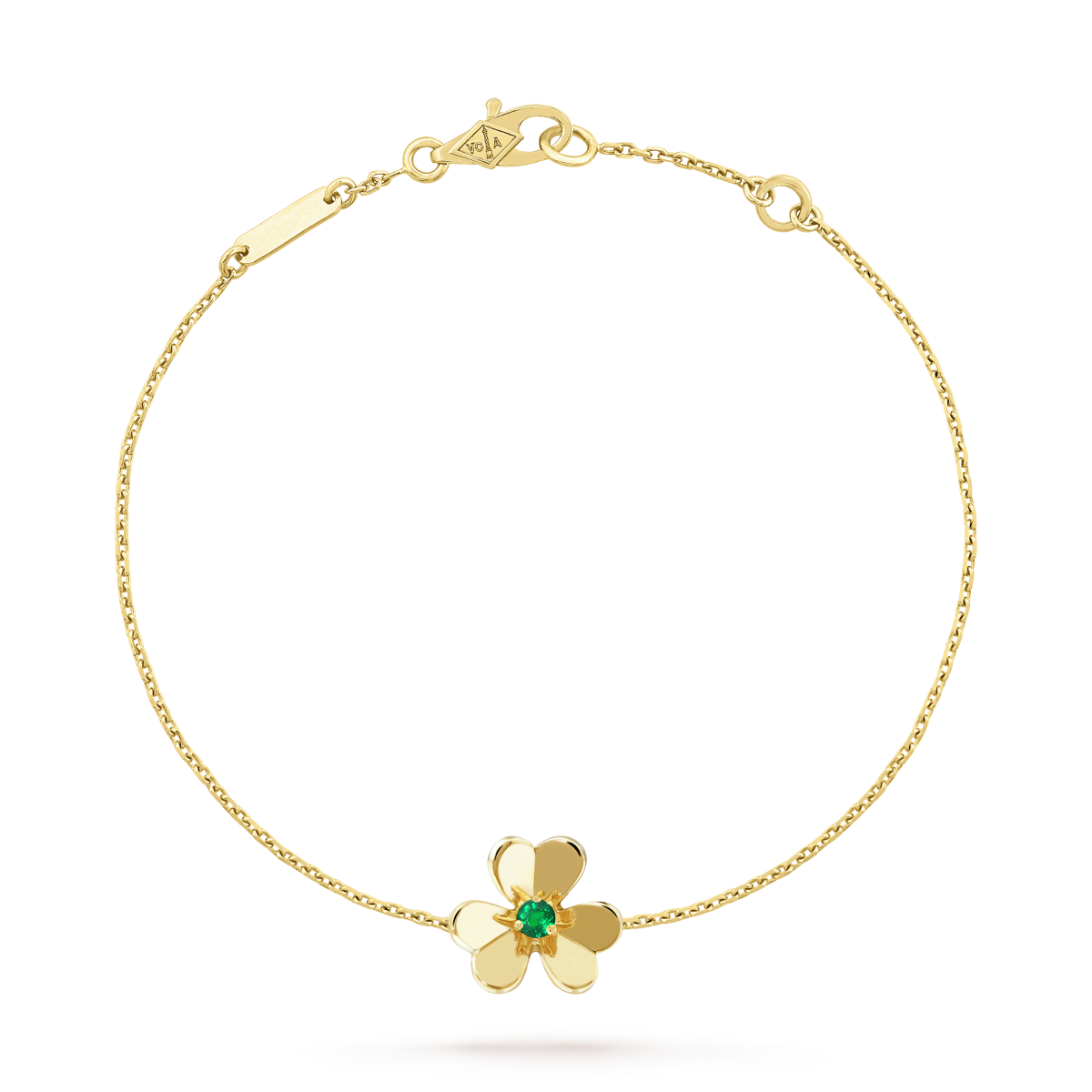 [Olivia Jewelry]FRIVOLE GOLD FLOWER PINK MALACHITE BRACELET