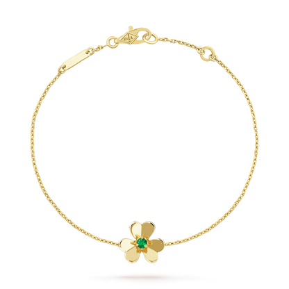 [Olivia Jewelry]FRIVOLE GOLD FLOWER PINK MALACHITE BRACELET