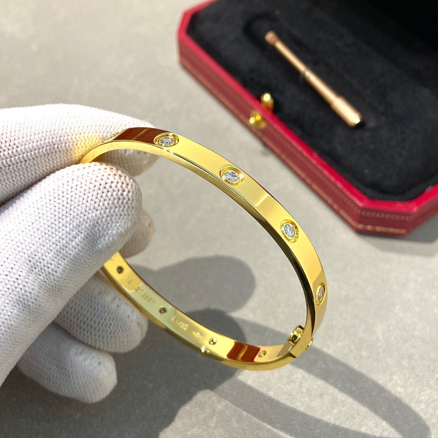 [Olivia Jewelry]LOVE BRACELET 6.1MM 10 DIAMONDS