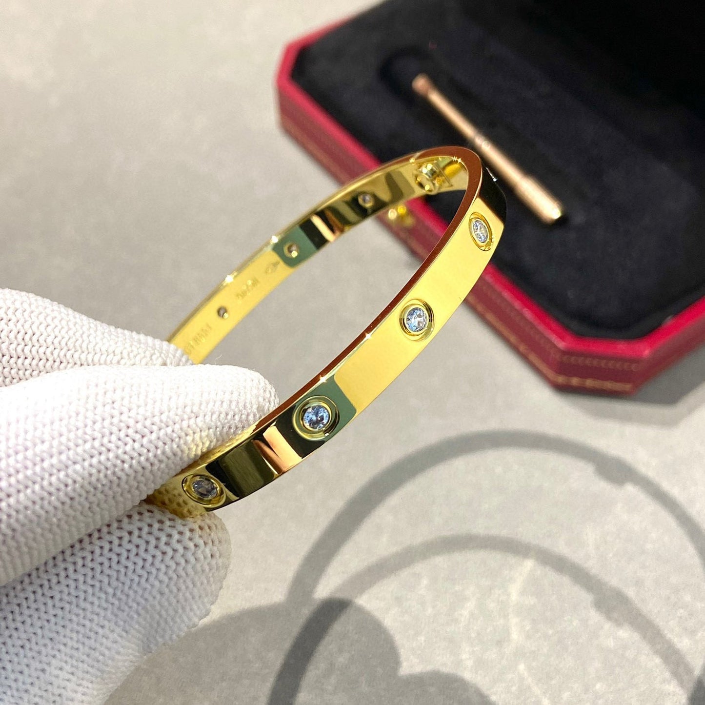 [Olivia Jewelry]LOVE BRACELET 6.1MM 10 DIAMONDS