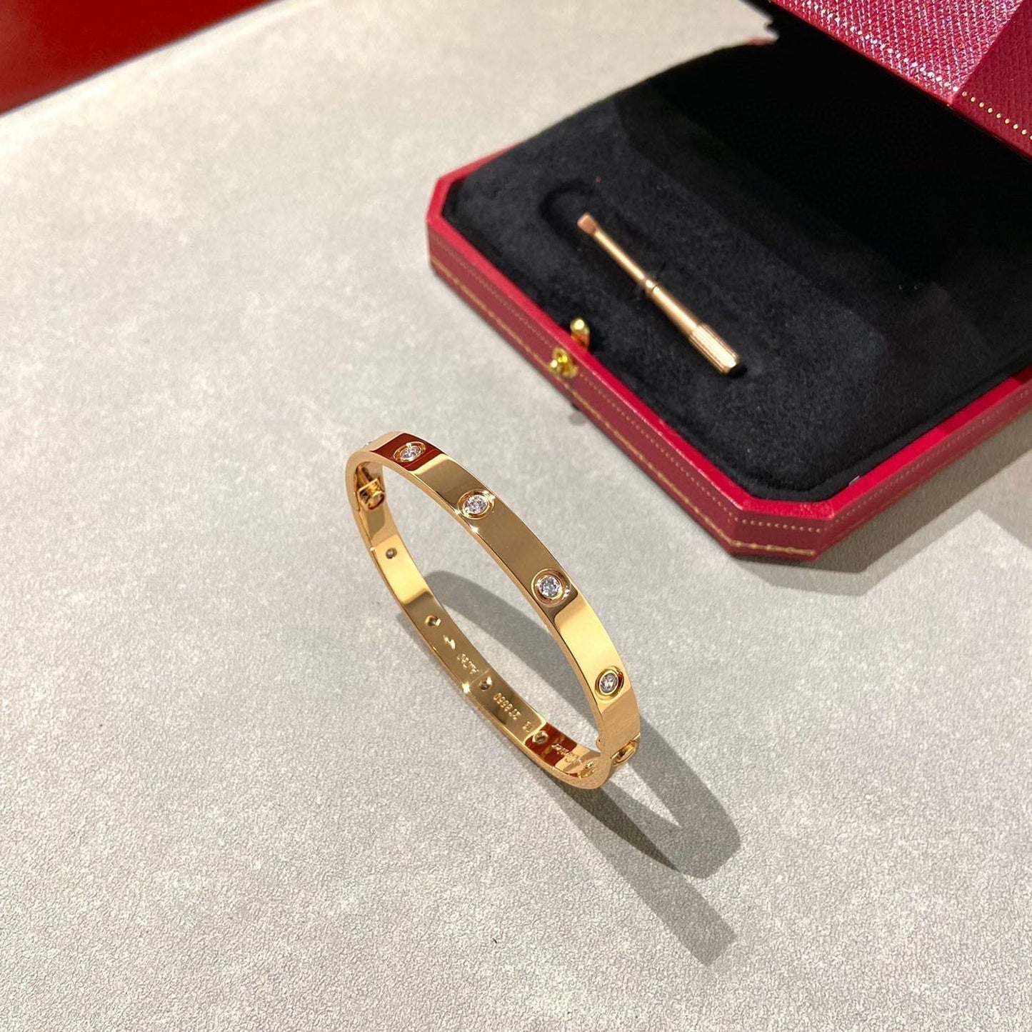 [Olivia Jewelry]LOVE BRACELET 6.1MM 10 DIAMONDS