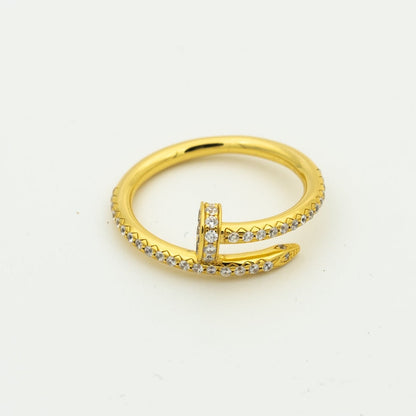 [Olivia Jewelry]JUSTE RING 1.8MM GOLD DIAMONDS