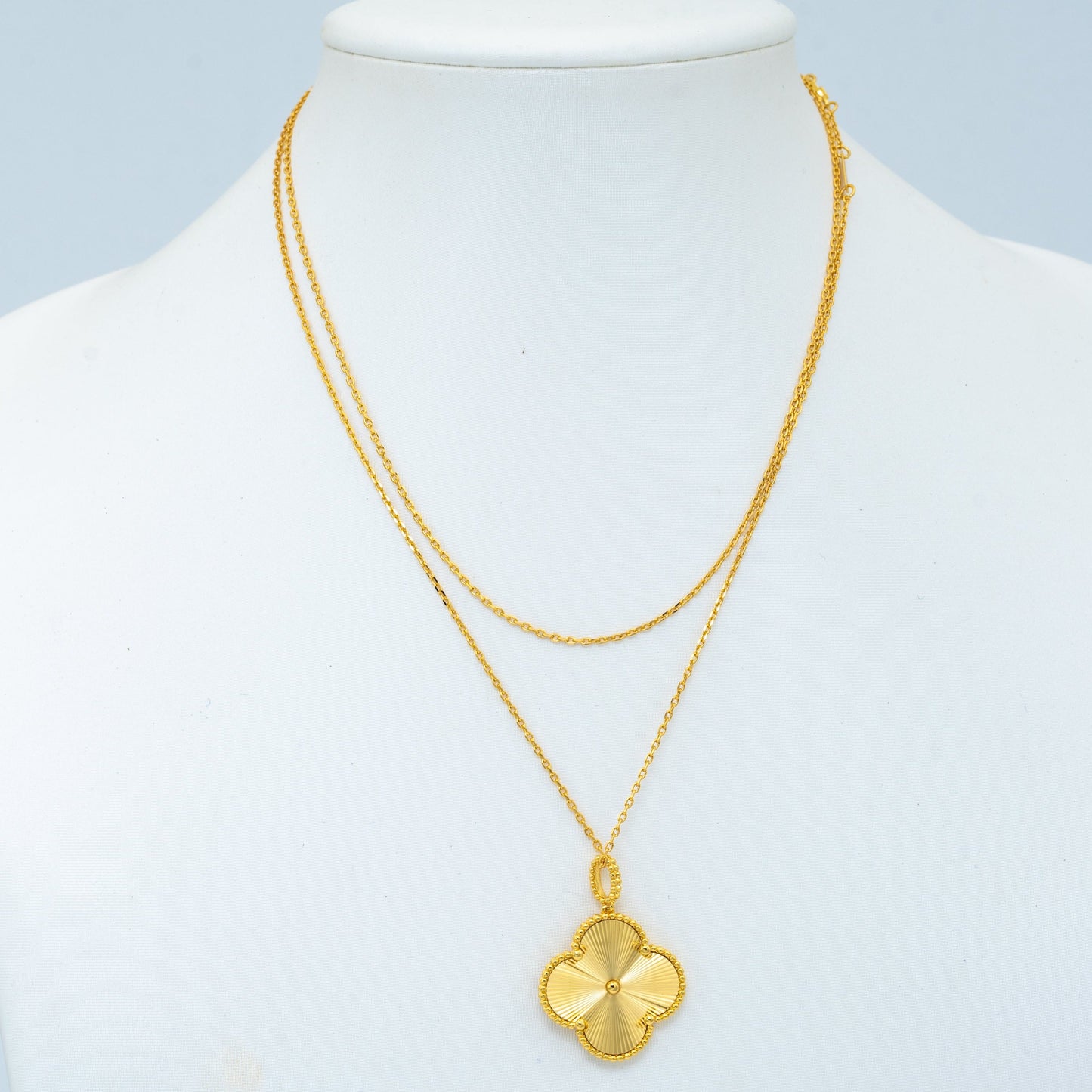 [Olivia Jewelry]CLOVER 25MM PEDANT NECKLACE GOLD