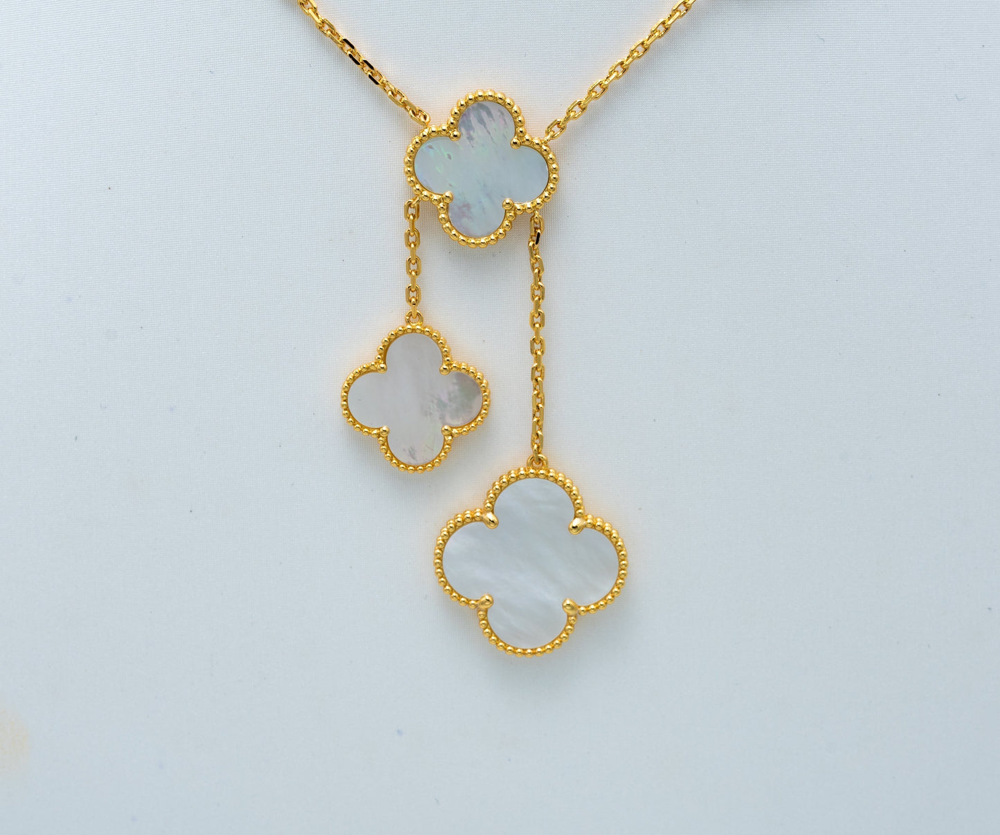 [Olivia Jewelry]CLOVER MOTHER OF PEARL NECKLACE 6 MOTIF