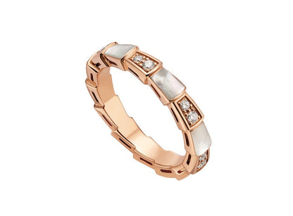 [OLIVIA]SERPENTI RING PINK GOLD DIAMOND MOP 3MM