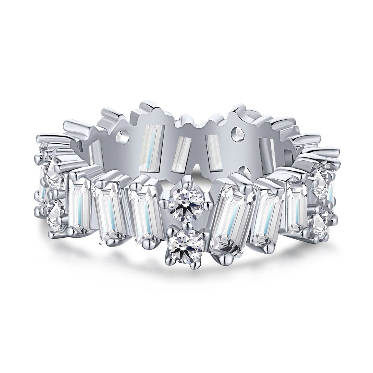 [Olivia Jewelry]Delicate Multi Shape Tennis Ring