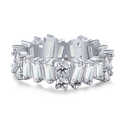 [Olivia Jewelry]Delicate Multi Shape Tennis Ring