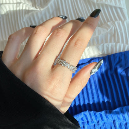 [Olivia Jewelry]Delicate Multi Shape Tennis Ring