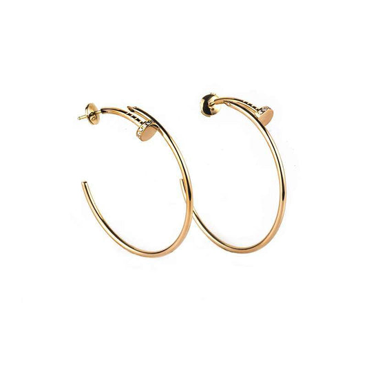[Olivia Jewelry]JUSTE EARRINGS GOLD DIAMONDS 1.8MM