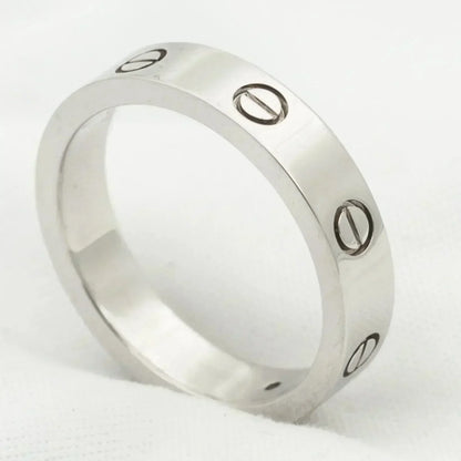 [Olivia Jewelry]LOVE RING 4MM 1 DIAMOND SILVER