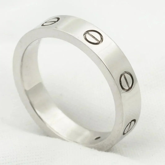 [Olivia Jewelry]LOVE RING 4MM 1 DIAMOND SILVER