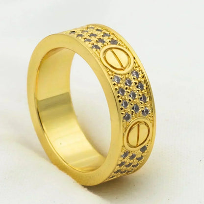 [Olivia Jewelry]LOVE RING 5.5MM DIAMONDS PAVED