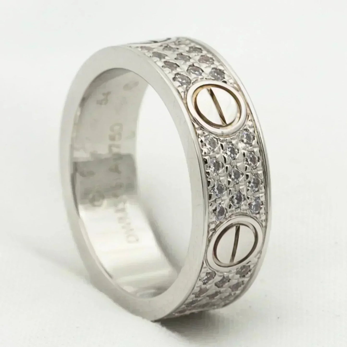 [Olivia Jewelry]LOVE RING 5.5MM DIAMONDS PAVED