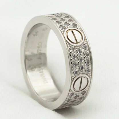 [Olivia Jewelry]LOVE RING 5.5MM DIAMONDS PAVED