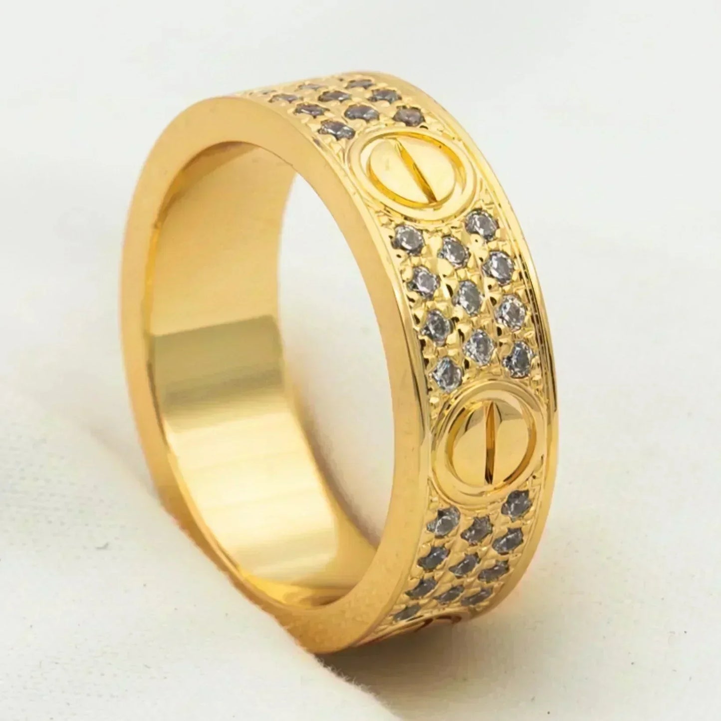 [Olivia Jewelry]LOVE RING 5.5MM DIAMONDS PAVED